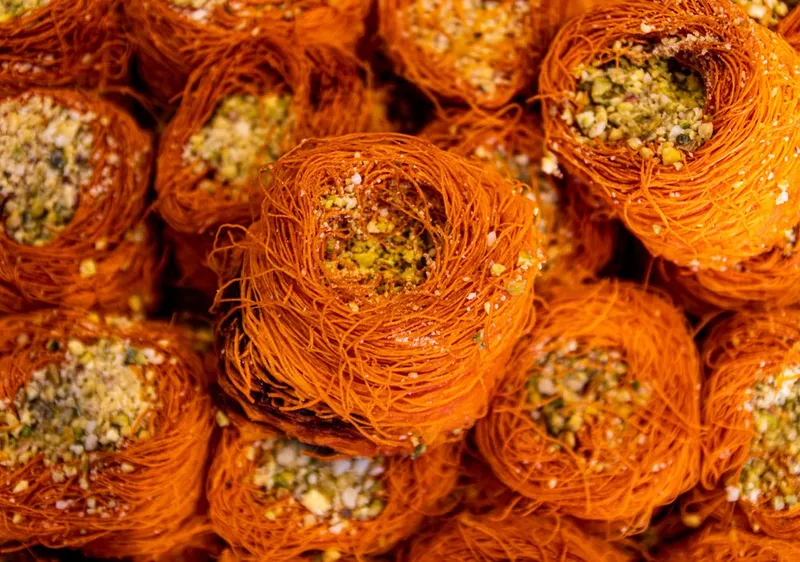 Sweet kunafa dessert