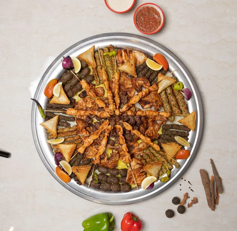 Large shared platter
